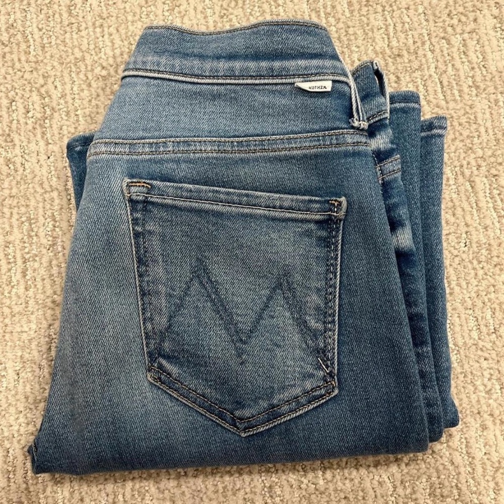 Mother The Weekender Layover Women's Blue Flared Jeans - Picture 11 of 11